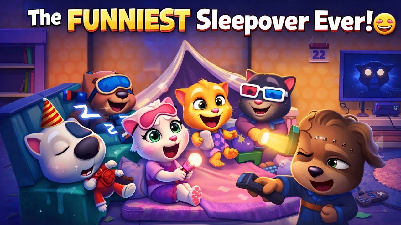 “Talking Tom and Friends’ CRAZY Sleepover 😱😂”