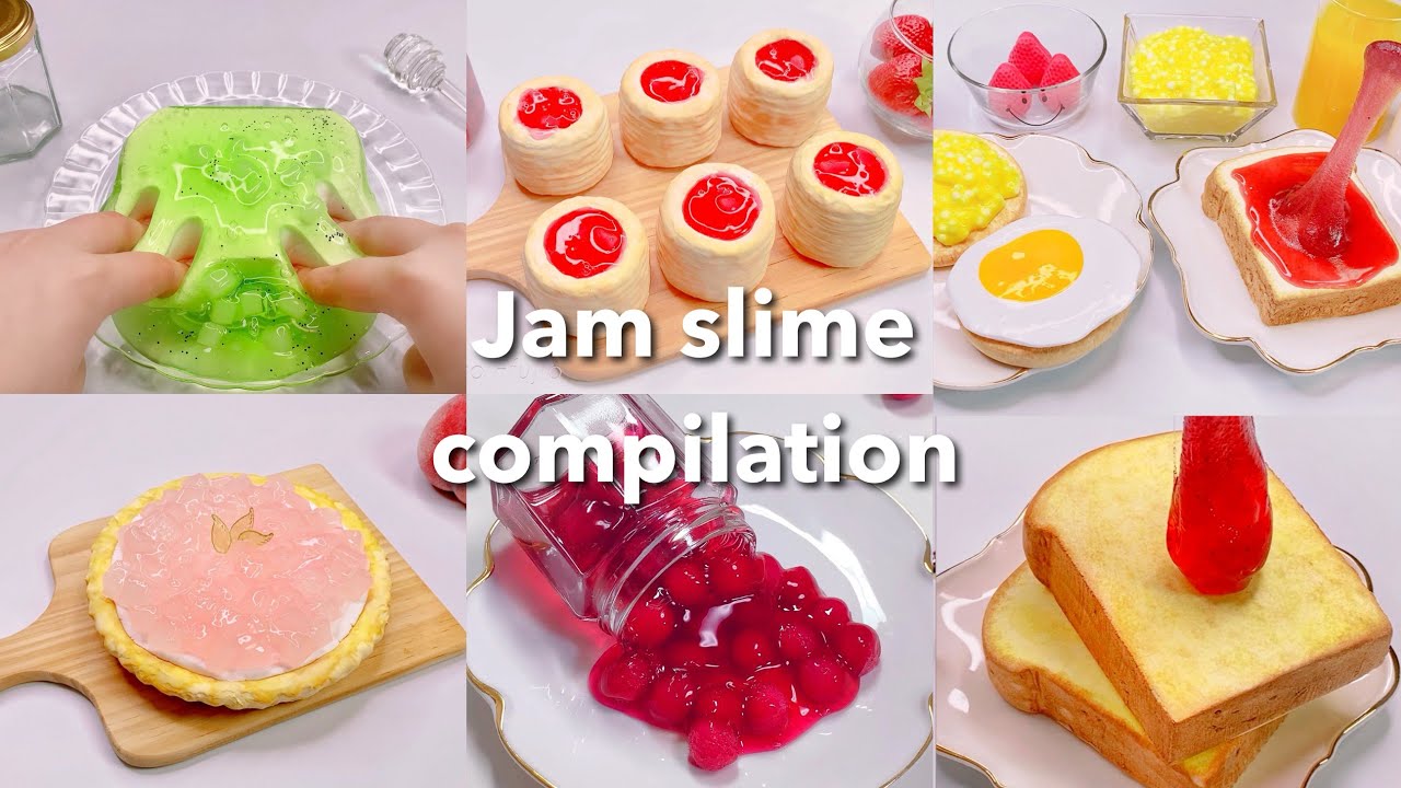 【ASMR】🍓ジャムスライムまとめ🥝【音フェチ】fruit jam slime compilation