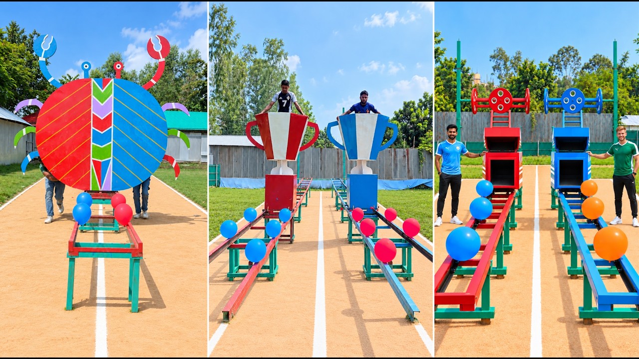 60 levels of balance obstacle challenge &mdash; who will win?