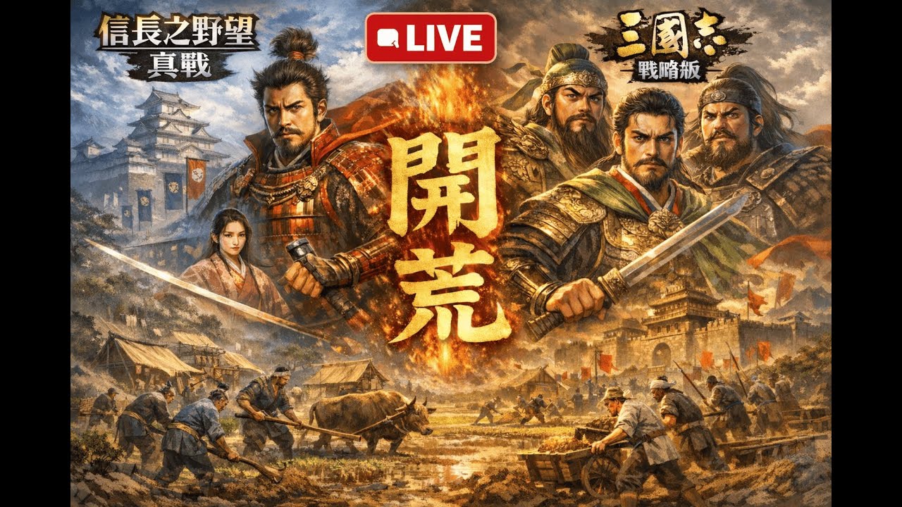 [直播開荒]信長真戰 × 三戰｜雙遊戲同步開荒🔥聊天實況｜翻車警報？