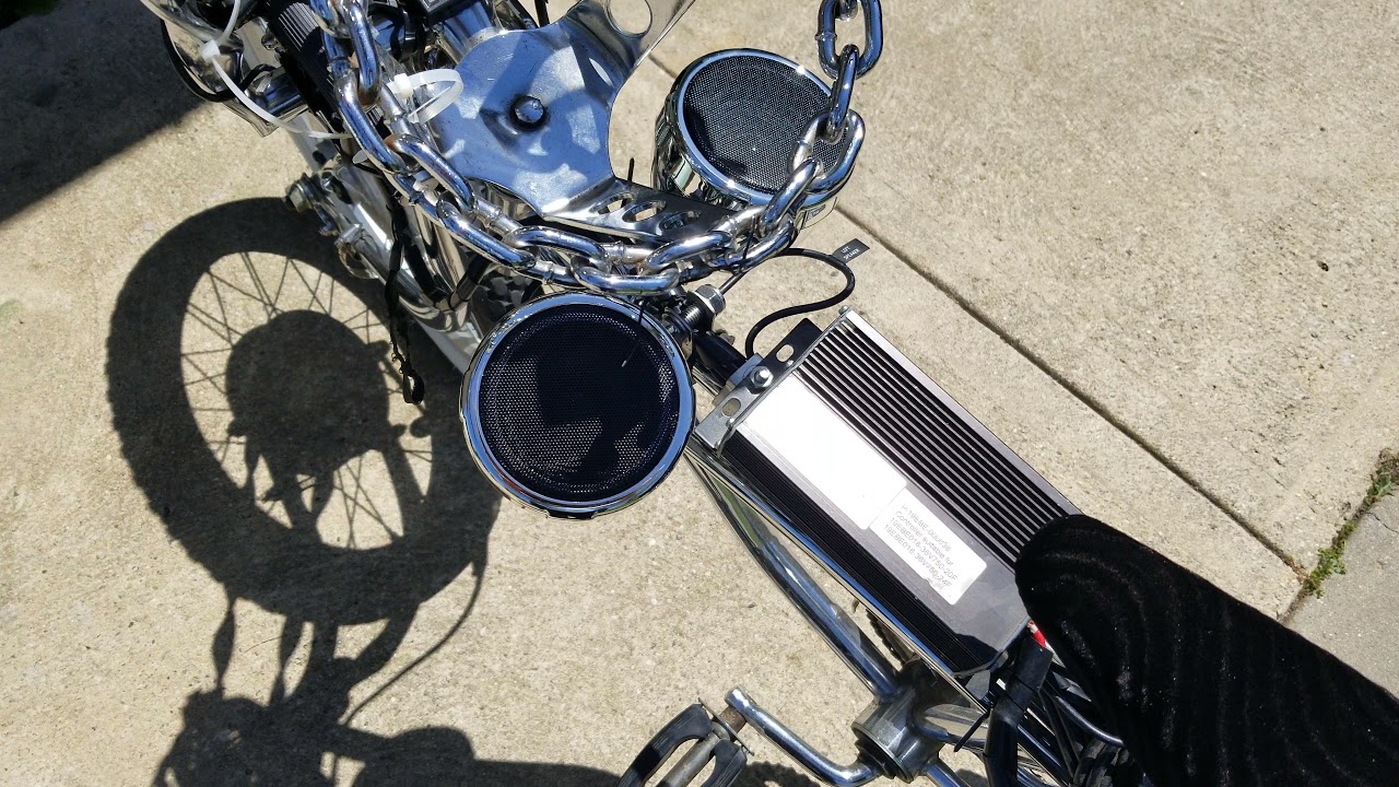 Boss MC420B Speakers on Electric Lowrider Bike