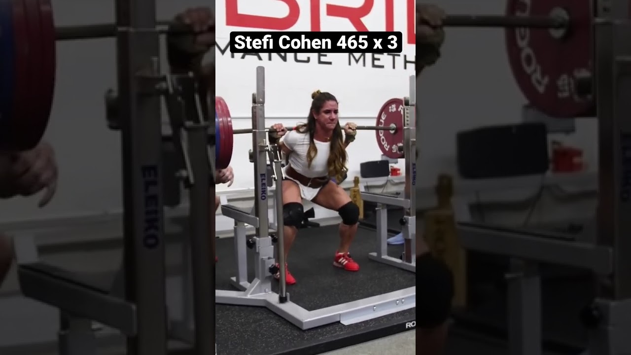 Stefi Cohen 465lb x 3 Squat 💪🏼 #shorts #gym