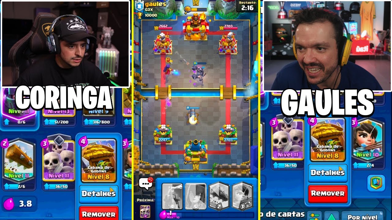 CORINGA vs GAULES NO CLASH ROYALE