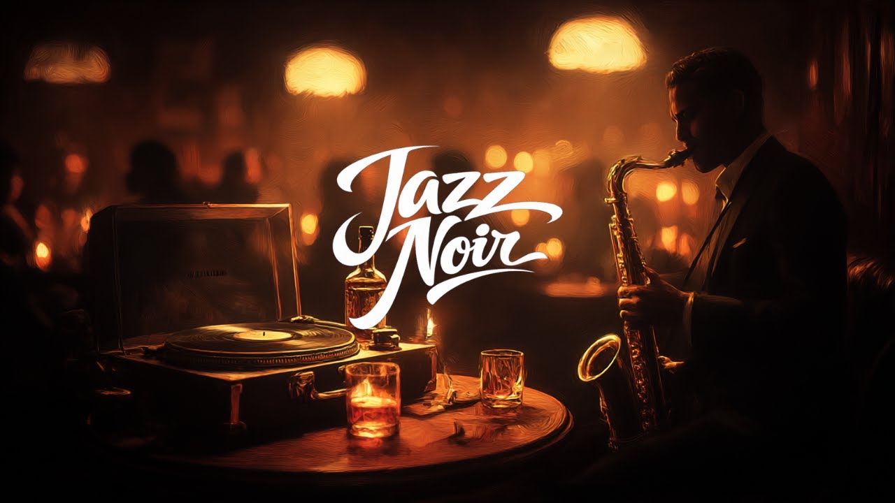 Midnight on Wax — 2 Hours of Cinematic Jazz Noir | 1940s–1950s Vintage Bar Ambience