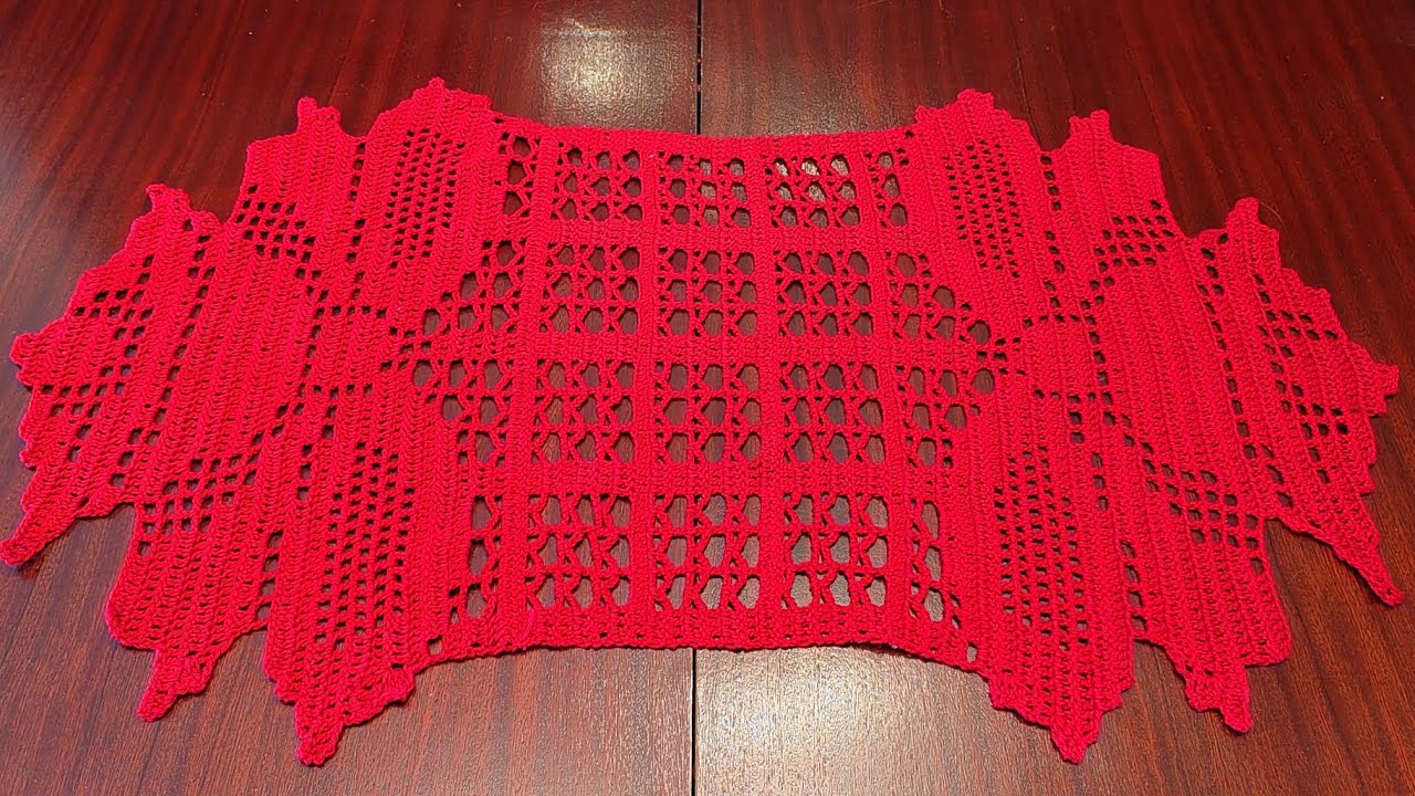 Crochet Christmas Bell Runner