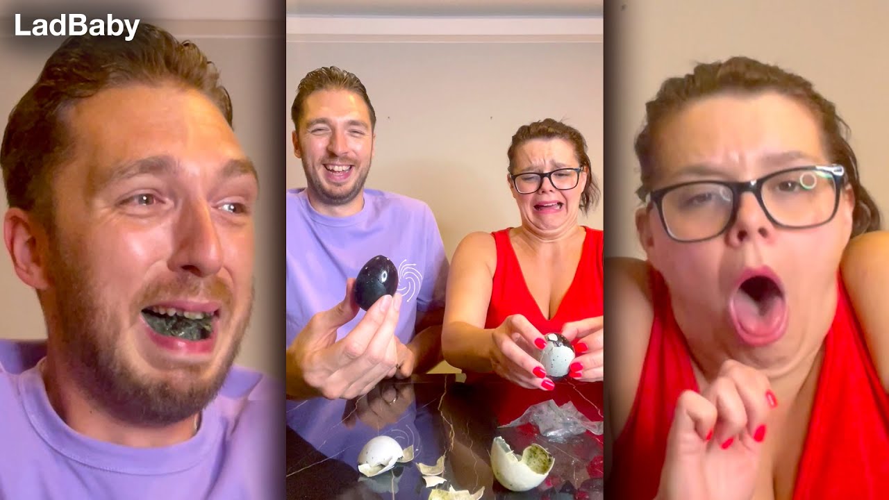 When Mum & Dad eat a hundred-year-old egg 🤣🥚
