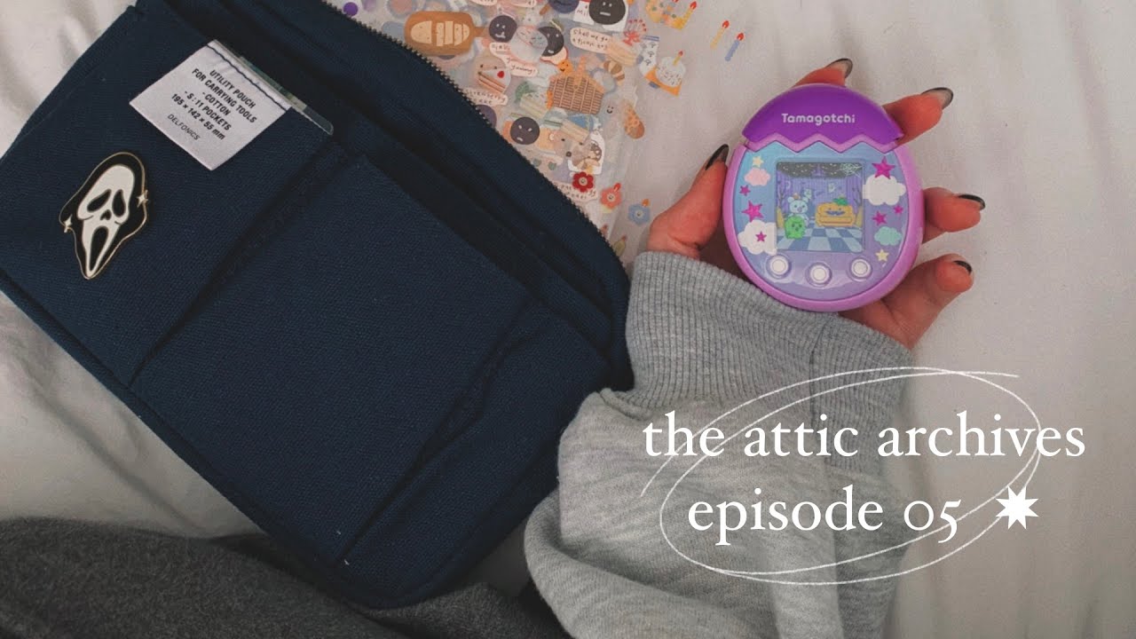 the attic archives | ep. 5 ✸ tidying my desk drawers, pencil case tour, new tamagotchi