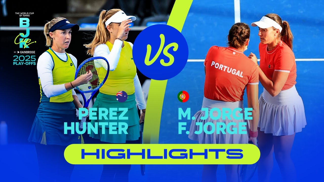 Perez/Hunter (AUS) vs Jorge/Jorge (POR) | 2025 Billie Jean King Cup Play-offs | Match Highlights