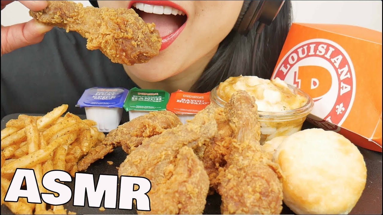 ASMR POPEYES FRIED CHICKEN (EATING SOUNDS) NO TALKING | SAS-ASMR
