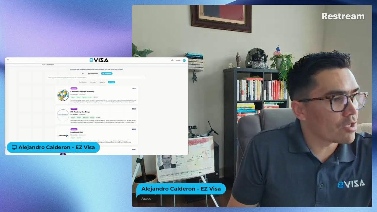 Respondiendo preguntas en vivo | EZ Visa - Visa Americana