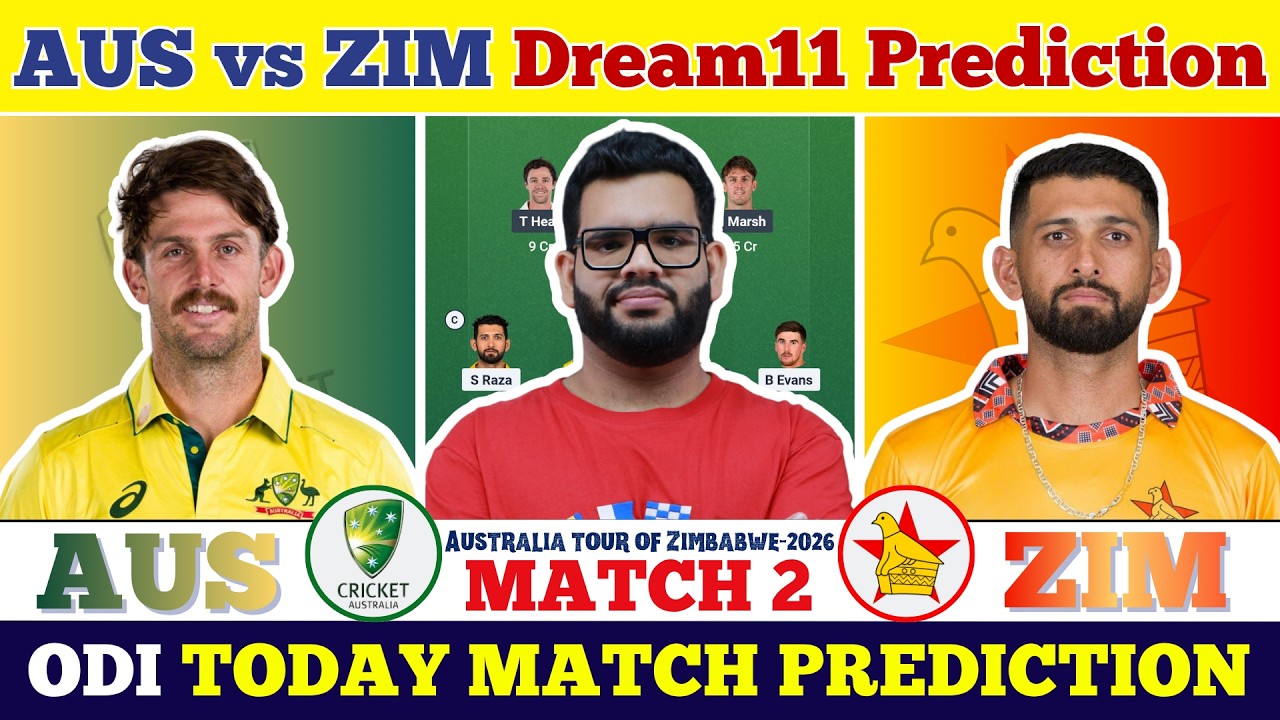 AUS vs ZIM Today Match Prediction|AUS vs ZIM Dream11 Prediction|AUS vs ZIM Today Dream11 Team