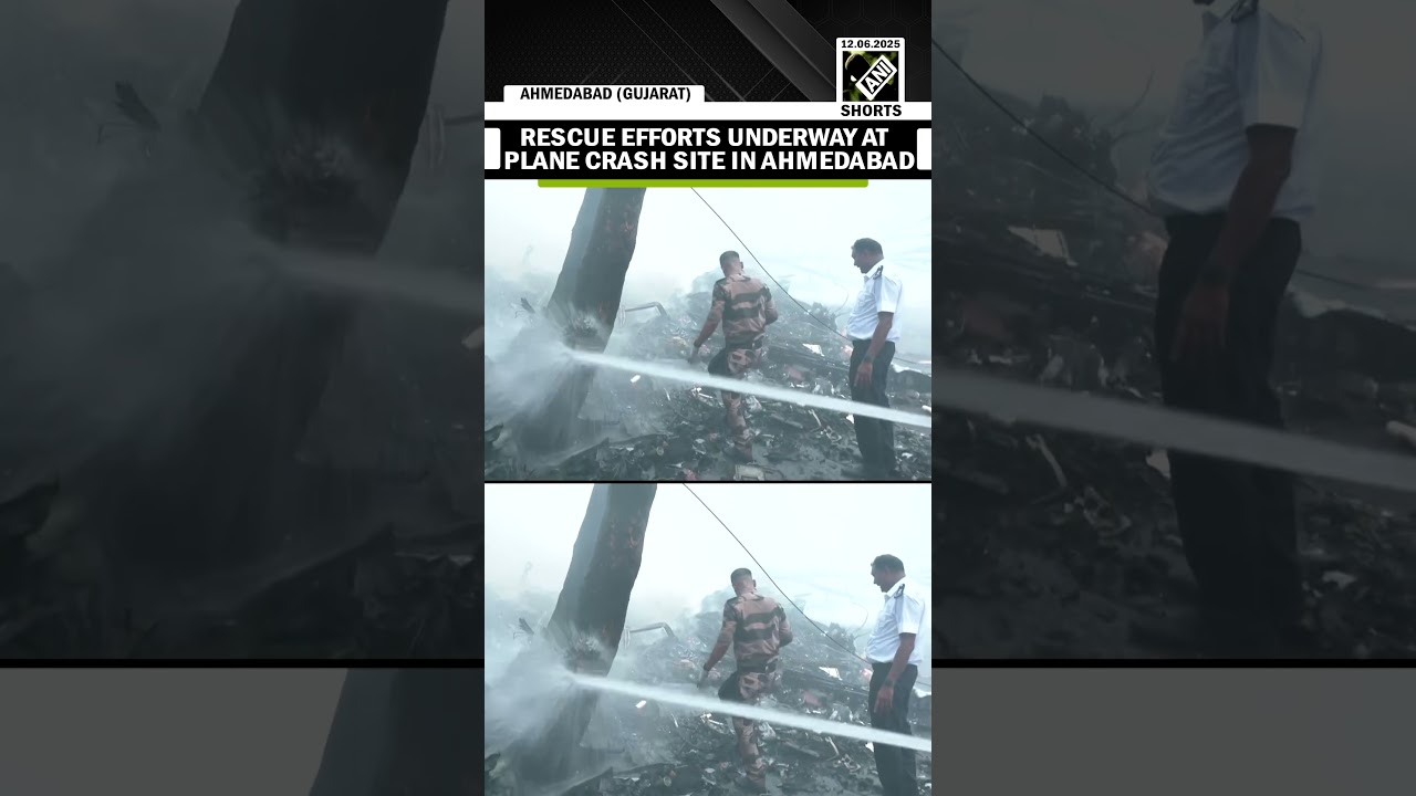 Rescue efforts underway at Air India plane crash site in Ahmedabad