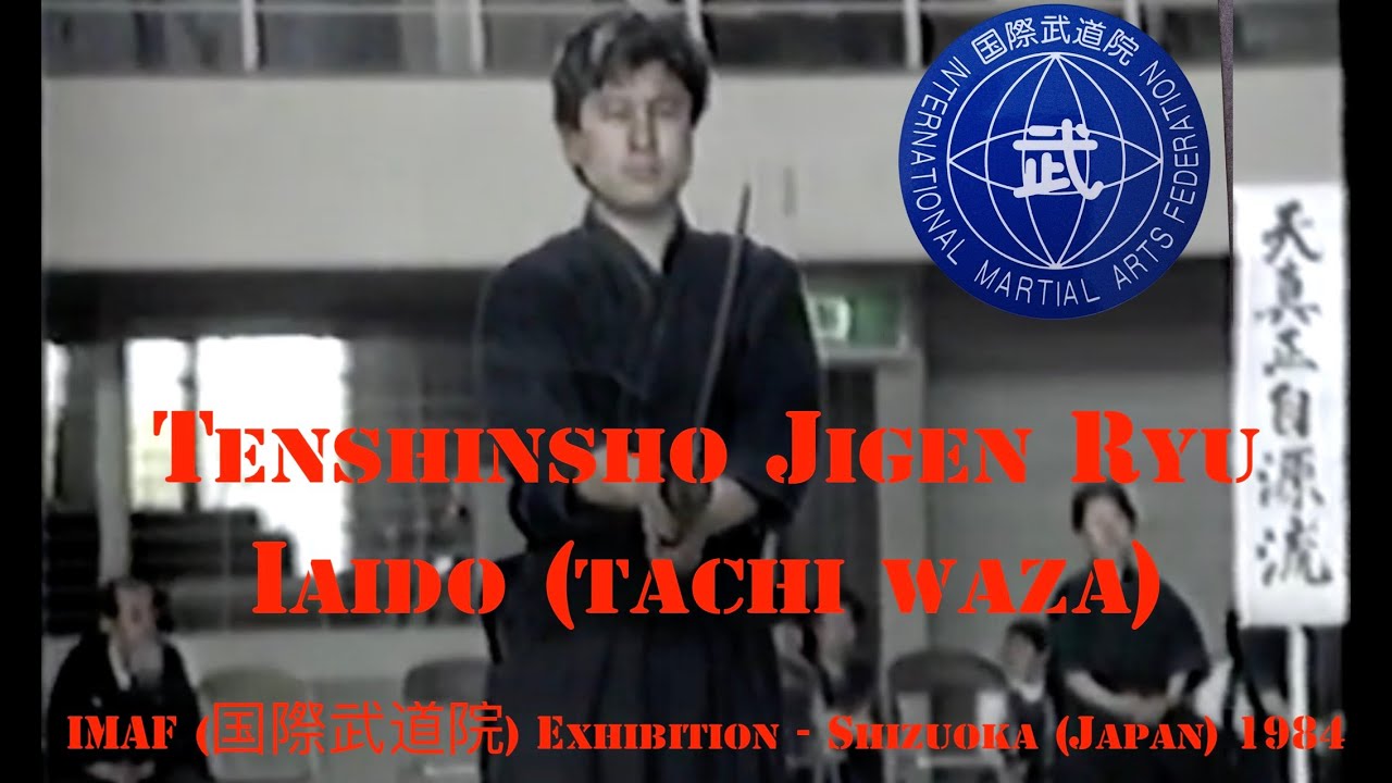 Tenshin Sho Jigen Ryu: Iaido (tachi waza) - IMAF (国際武道院) Exhibition - Shizuoka (Japan) 1984