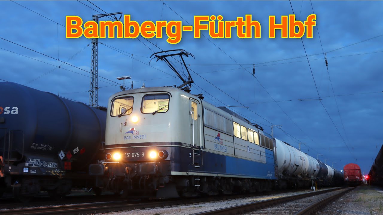Führerstandsmitfahrt von Bamberg nach Fürth (Bayern) Hbf mit der Baureihe 151