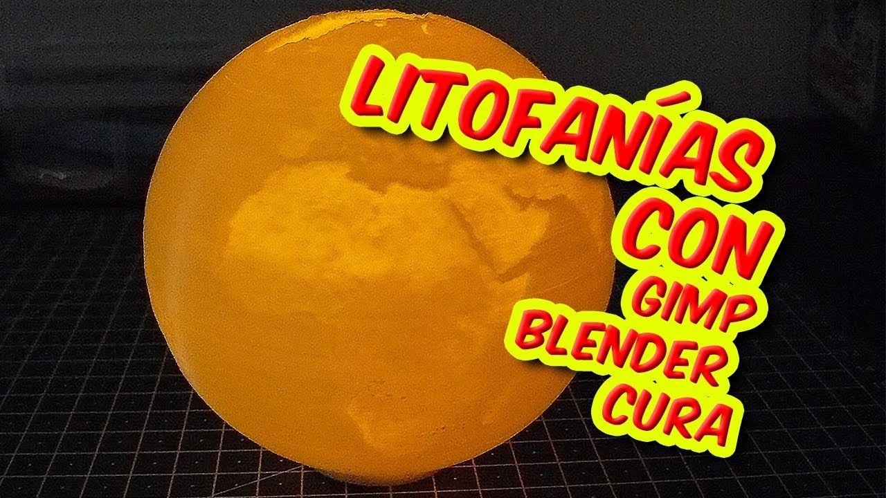 [TUTORIAL] Diseña e imprime en 3d tu litofanía de un planeta  con Gimp Blender y Cura