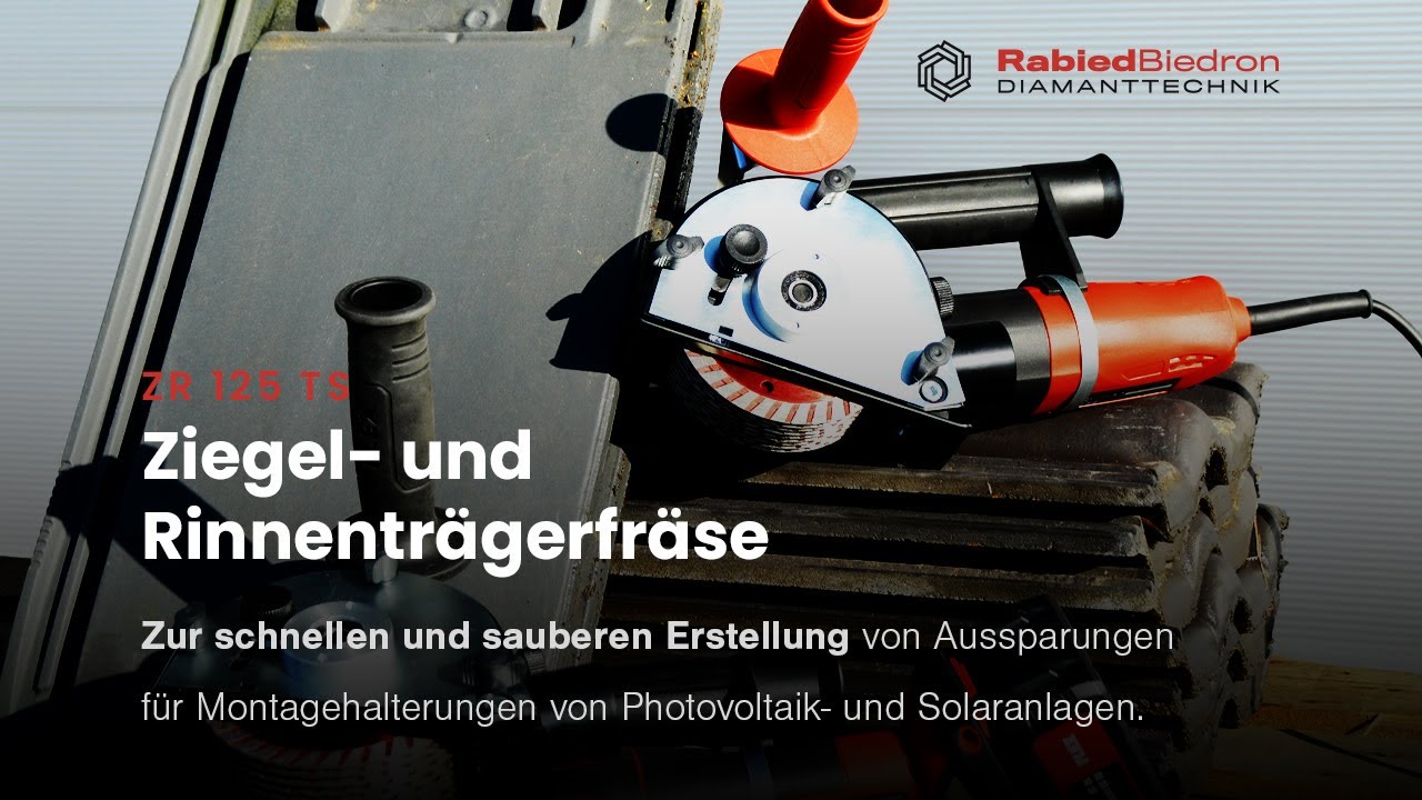 ZR 125 TS - Ziegelbearbeitung mit der Ziegel- und Rinnenträgerfräse | Rabied Biedron