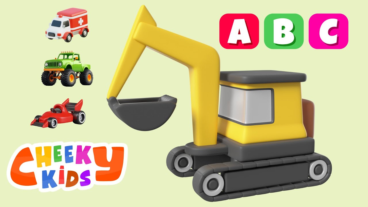 🚗 ABCD Song with Cars & Vehicles | Alphabet Learning for Kids | Cheeky Kids #ABCs #CarSong