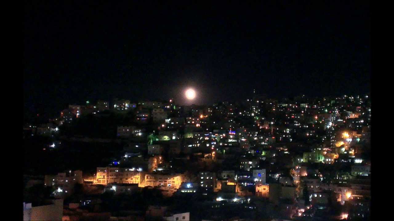 Call to Prayer at Dawn (Fajir Athan) Echoing in Amman, Jordan