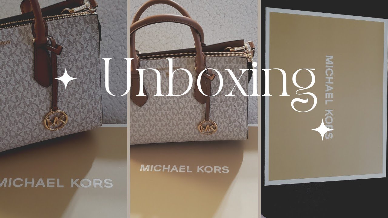 Unboxing Michael Kors || Valerie Medium Logo Satchel || Vanilla/Acorn 