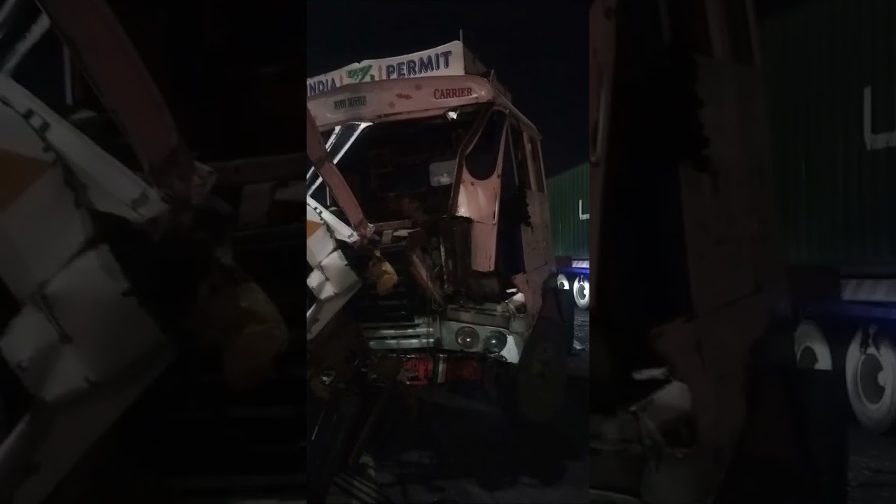 Midnight Collision in Mansarovar, Jaipur: Dumper Truck Hits Truck at 1 AM on 11th Mar #accidentnews