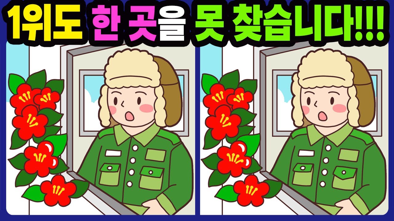 【다른그림찾기/치매예방】1위도 한 곳을 못 찾습니다!【틀린그림찾기/두뇌운동/숨은그림찾기/Find the Difference/치매예방퀴즈】851