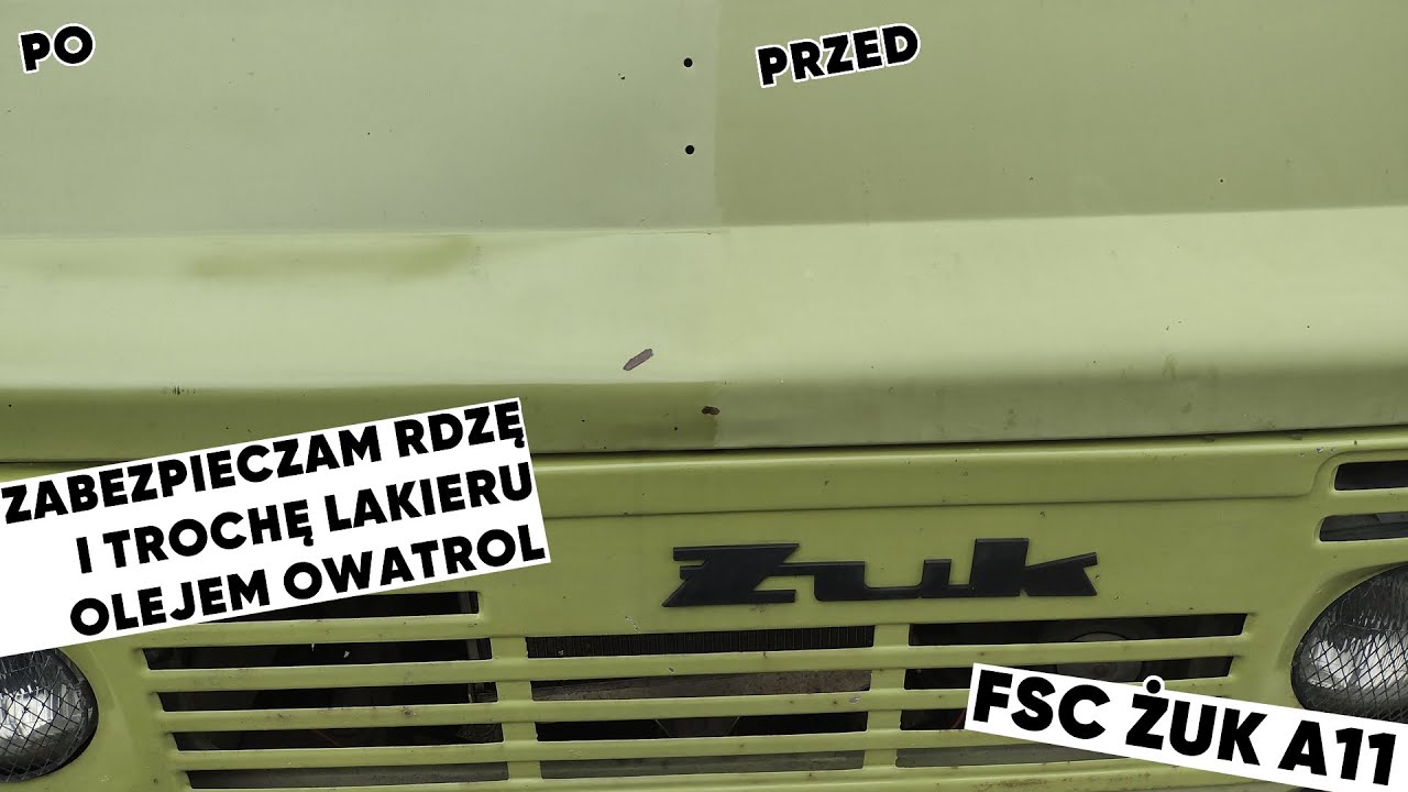 Żuk A11 S-21 - Detajlink gruza - Owatrol na stary lakier i patynę bez polerki i wosku - Przed i po