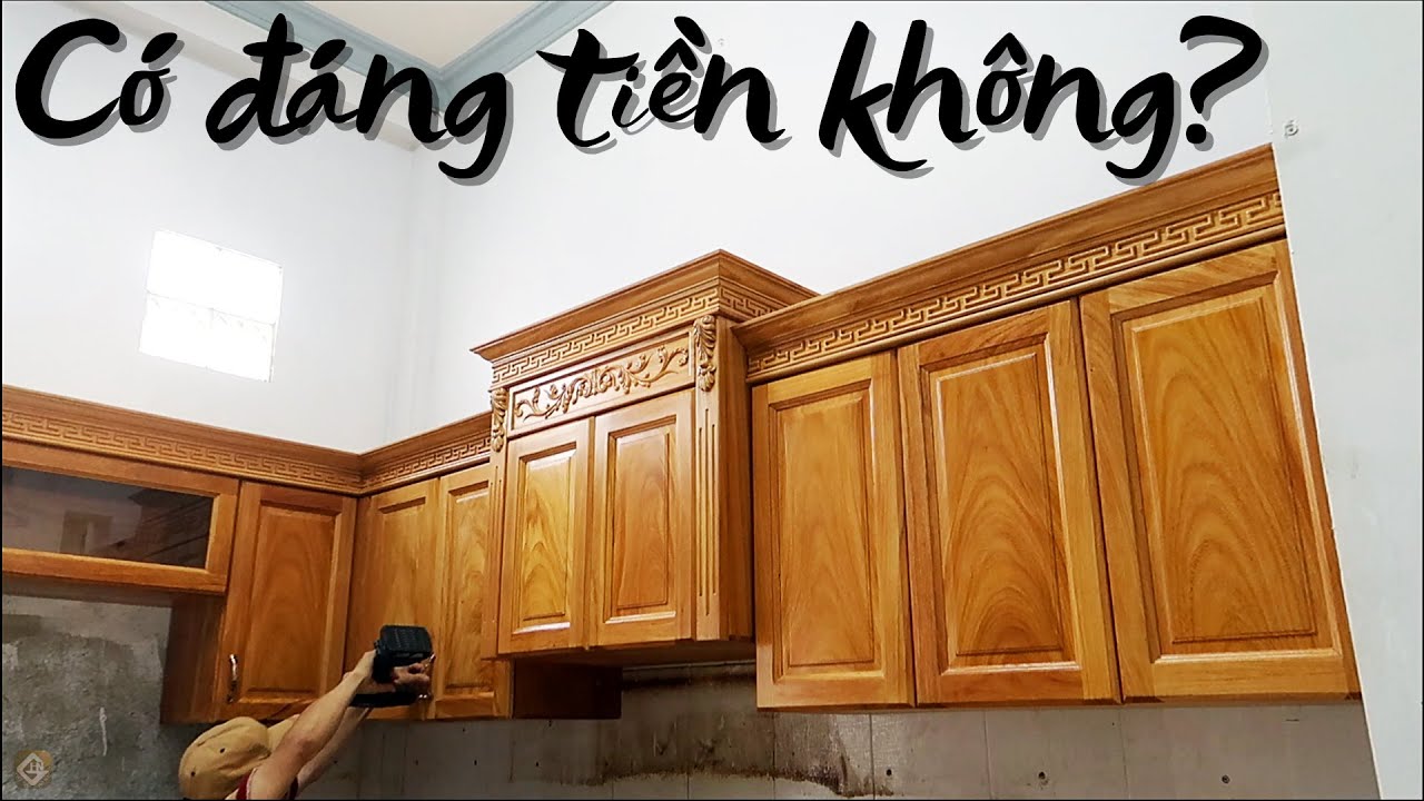 TỦ BẾP GỖ GÕ ĐỎ | CÔNG TRÌNH NHÀ CHỊ LIỄU