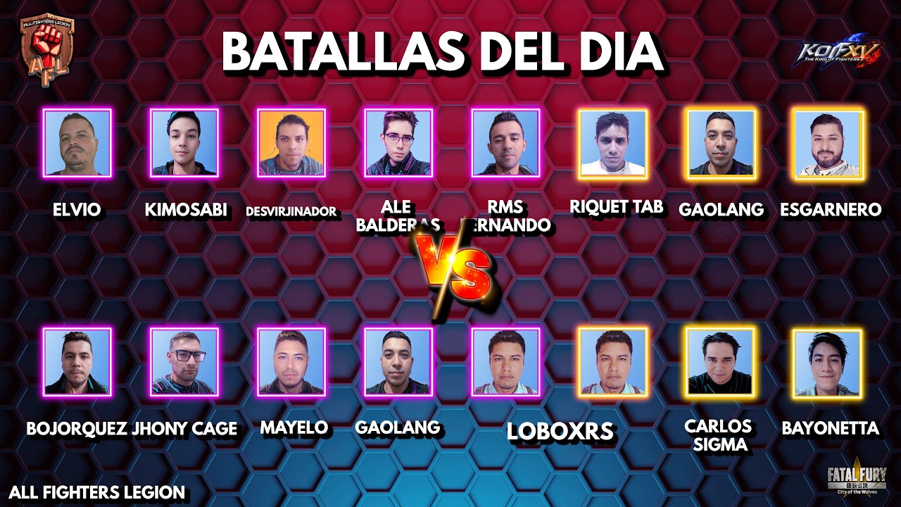 LIGA DE KOF XV Y FATAL FURY!!