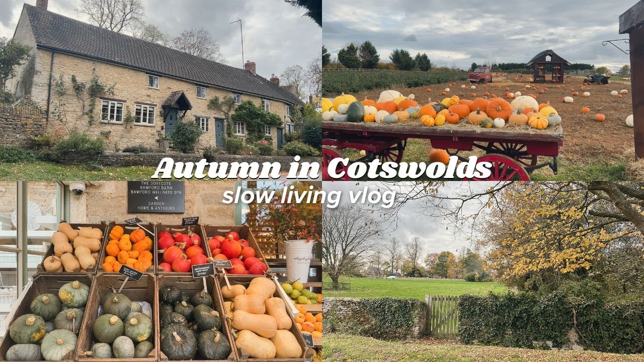Autumn in Cotswolds Slow Living Silent Vlog🍂 | Pumpkin Patch, Daylesford Farm & Halloween Home Decor