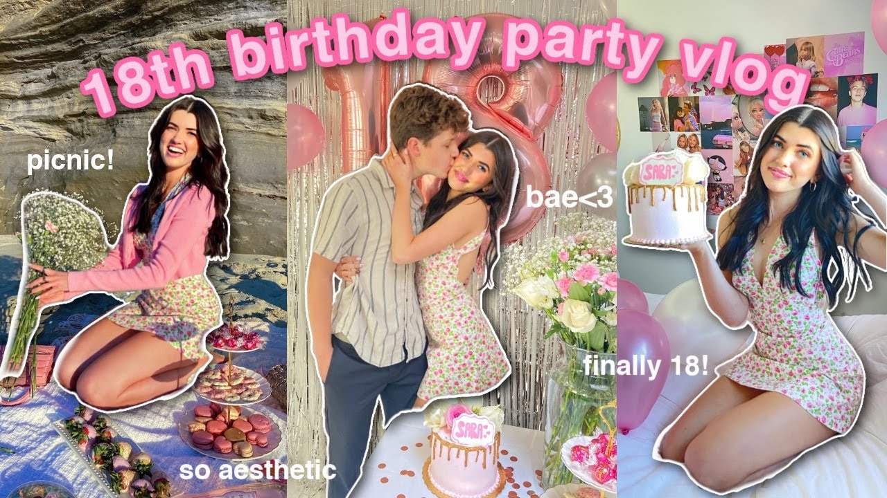 18th birthday party vlog! grwm & aesthetic picnic