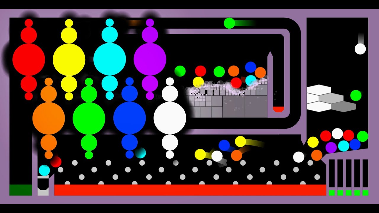 Team Elimination Marble Race 2 in Algodoo