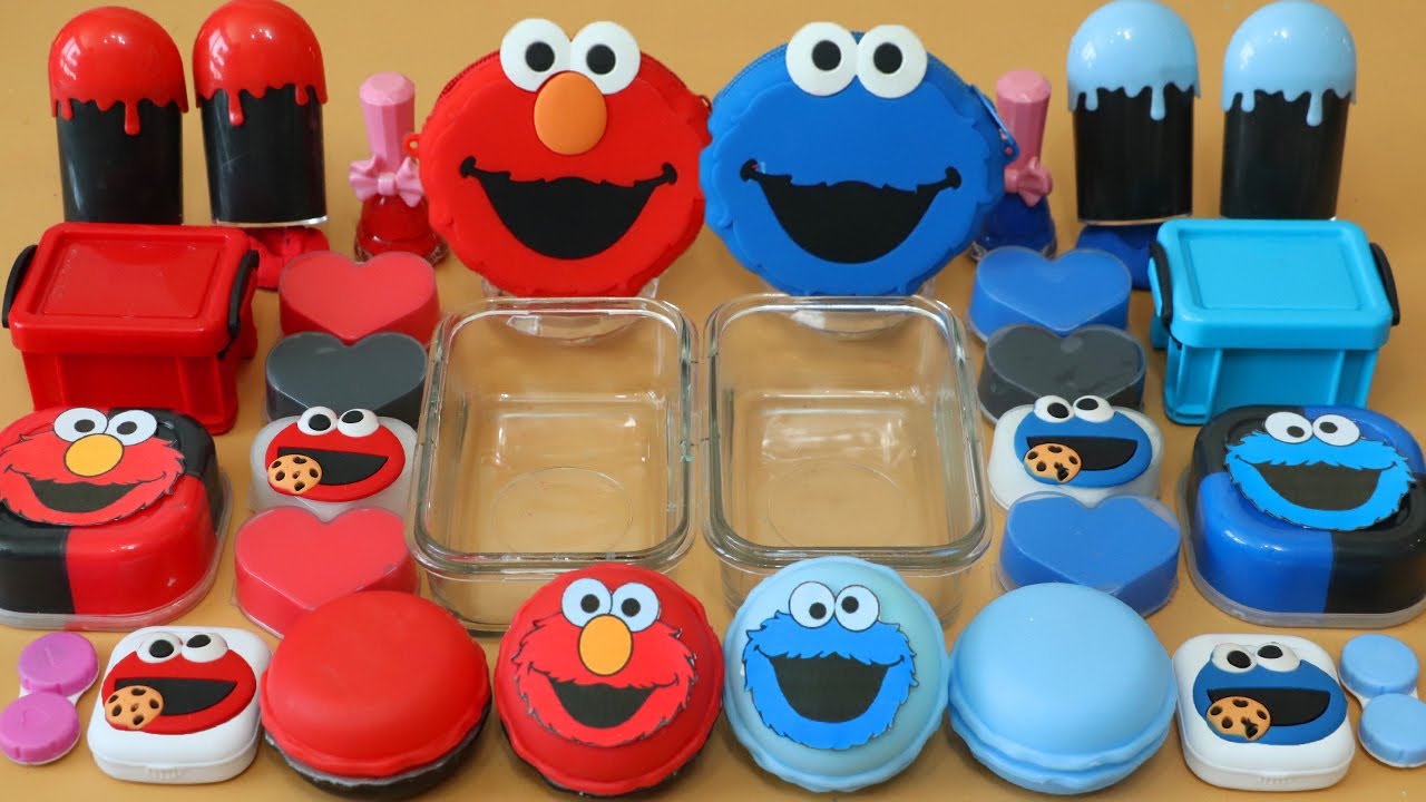 Mixing”Red VS Blue” Eyeshadow and Makeup,parts,glitter Into Slime!Satisfying Slime Video!★ASMR★