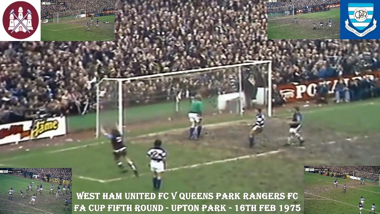 WEST HAM UNT FC V QUEENS PARK RANGERS FC – FA CUP FIFTH ROUND – UPTON PARK – 15TH FEBRUARY 1975