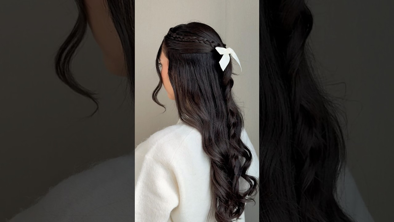 Cute easy hairstyles for medium, long hair 🤍🎀 