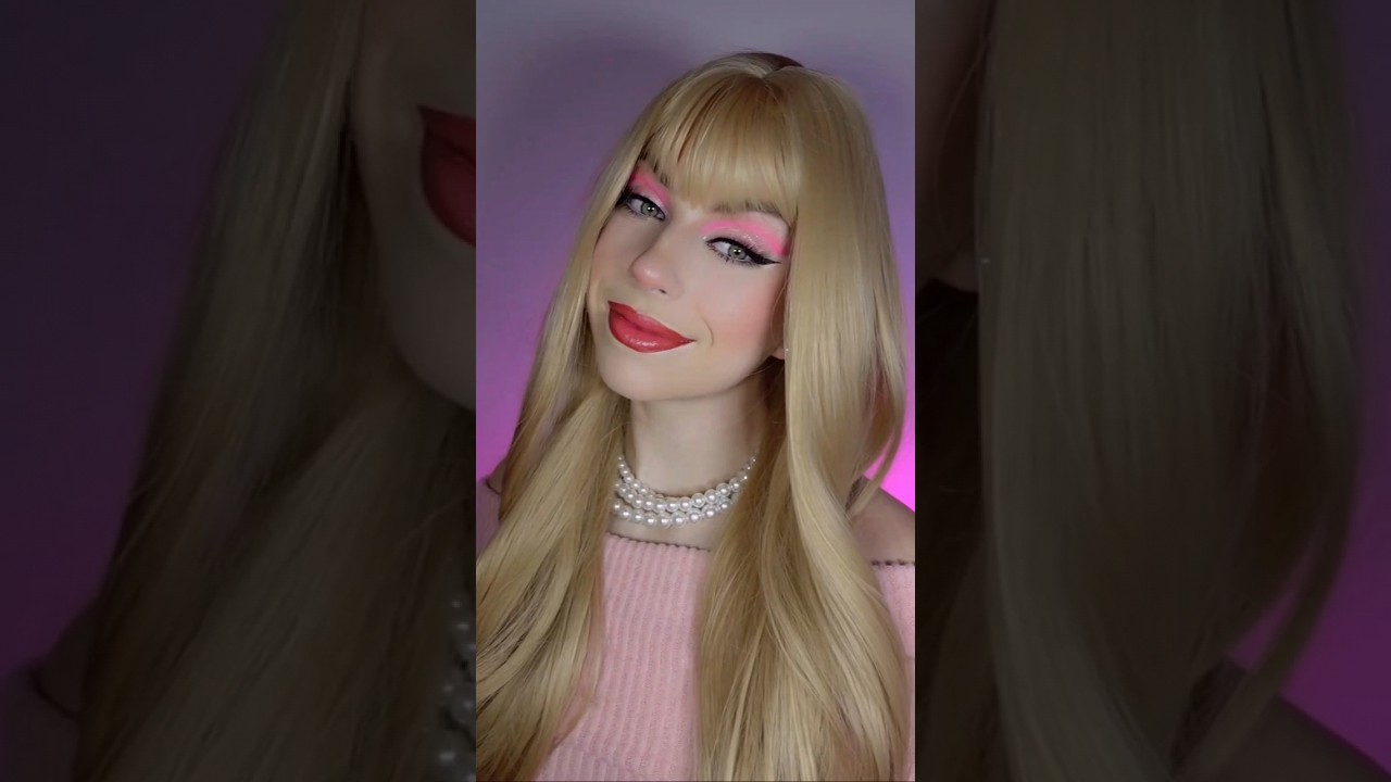 Barbie makeup look 💞💞💞 #barbie #barbiemakeup #makeup #meikki #shorts #makeupartist #viral #fyp