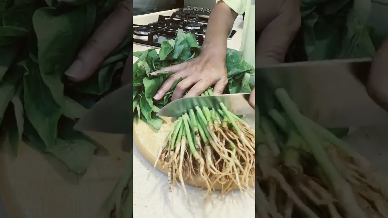 #cutting #spinach #roots #simple #shortvideo #ytshorts #asmr #fypシ