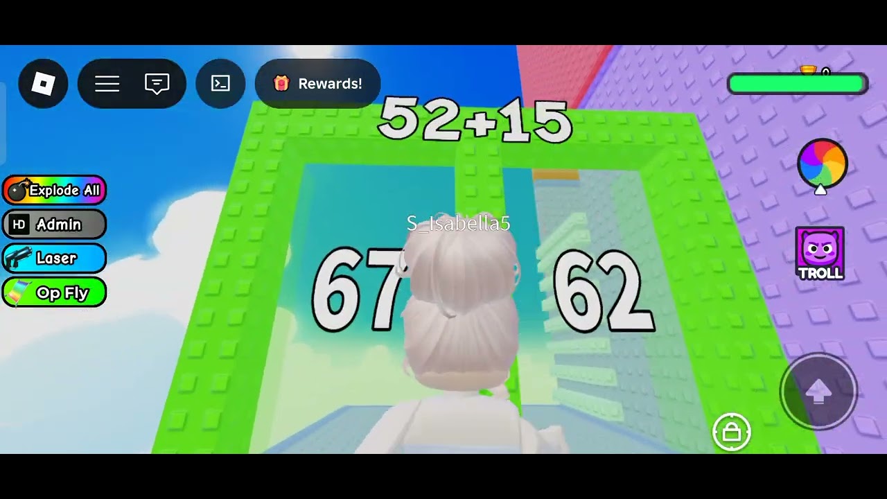 Math tower Roblox gameplay 