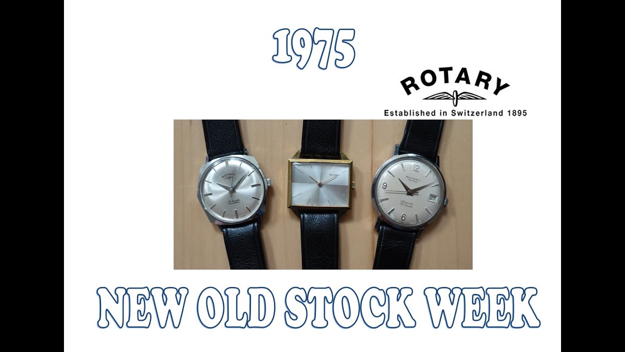 Three different New Old Stock (NOS) men's Rotary watches from a 1975 Jewellers to launch NOS week!