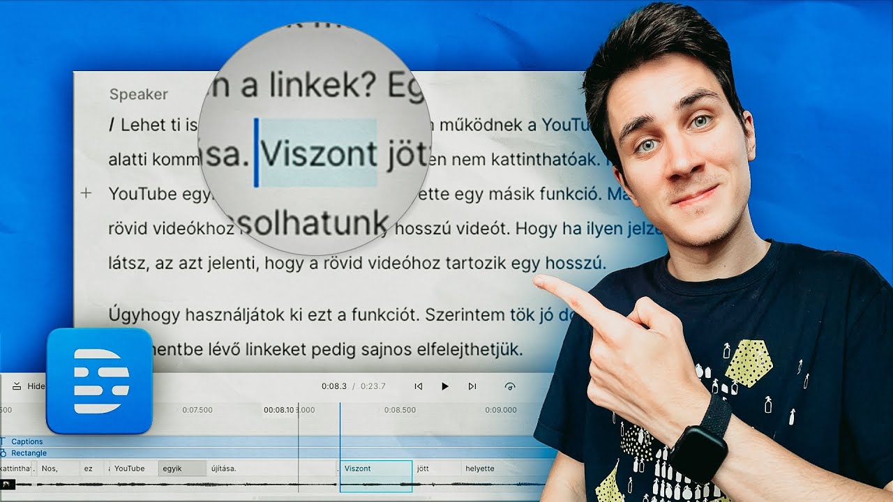 Automatikus felirat Youtube videóhoz & podcasthoz | Descript