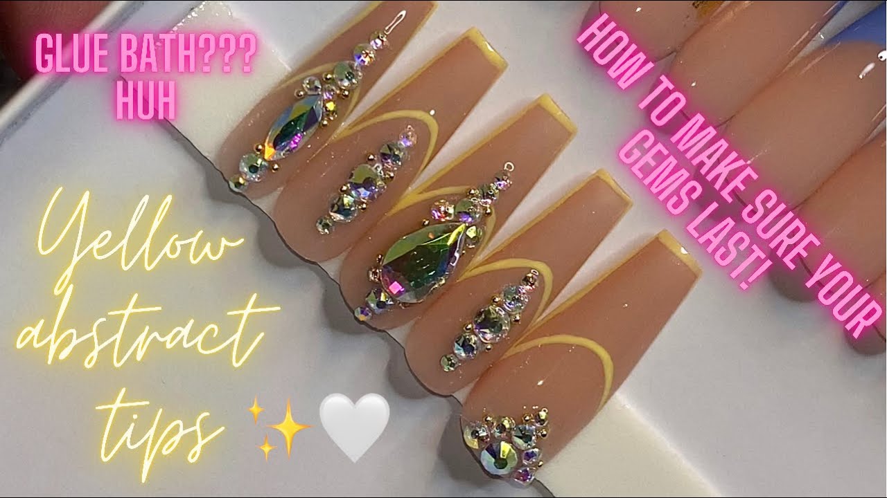 EASY NAIL ART TUTORIAL | HOLLOW FRENCH TIPS | SAVILAND NEW GELS | How to make sure rhinestones last