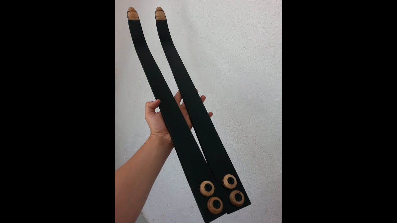 My first takedown bow Part 2-  bow limbs (made from skis)