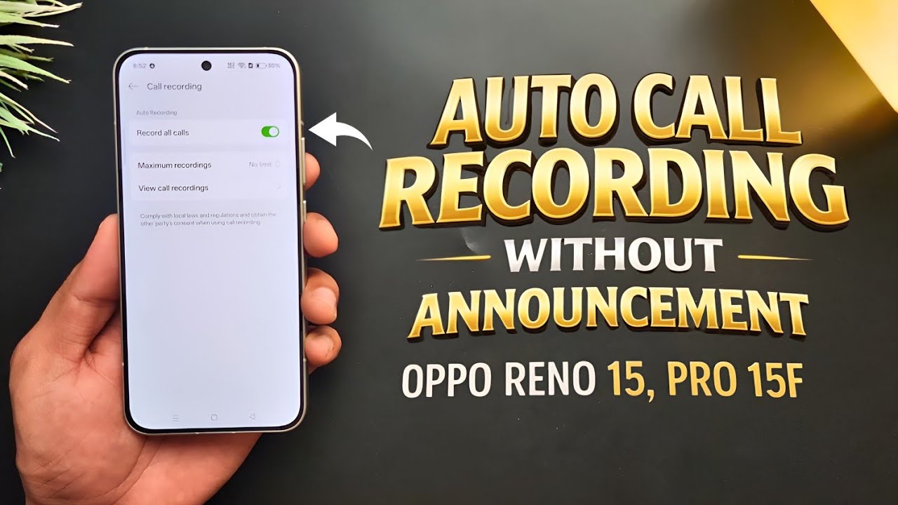 Oppo Reno 15, Pro,15F How To Records Auto Calls Without Anousment Problem Solutions | Fix 100% | 