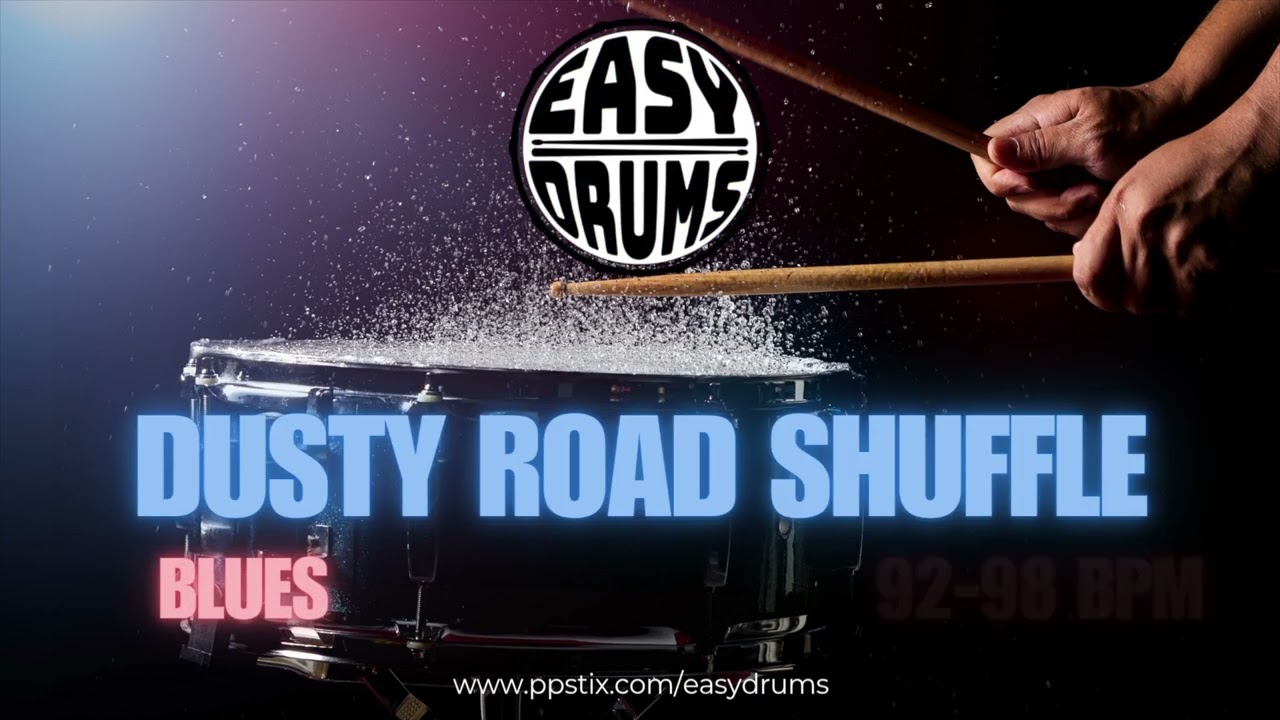 Dusty Road Shuffle – Blues Shuffle Drumless Backing Track (92–98 BPM 6/8 Play-Along)