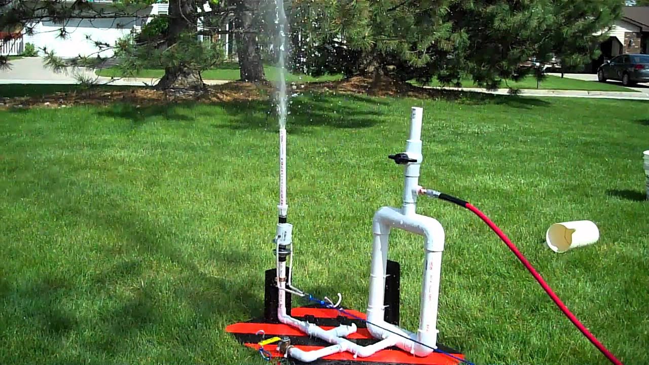 Water Rocket w/Clark cable tie launcher