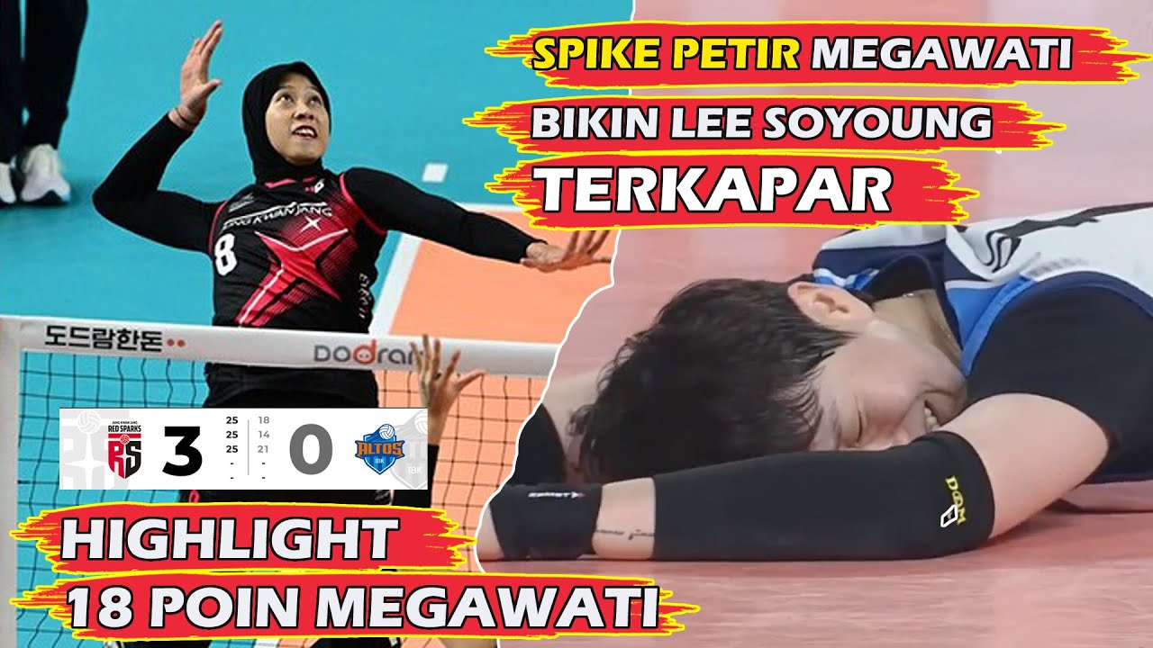 18 POIN SMASH PETIR MEGAWATI BIKIN  LEE SOYOUNG TERKAPAR - RED SPARKS vs IBK ALTOS Put-3 #megawati