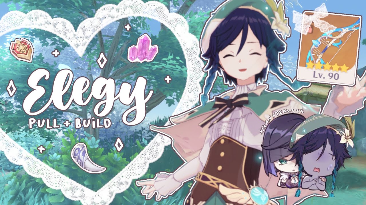 ⋆˙⟡ craziest weapon banner luck? ( ˶°ㅁ°) ! i pulled elegy NOT for venti ♡  relaxing genshin gameplay