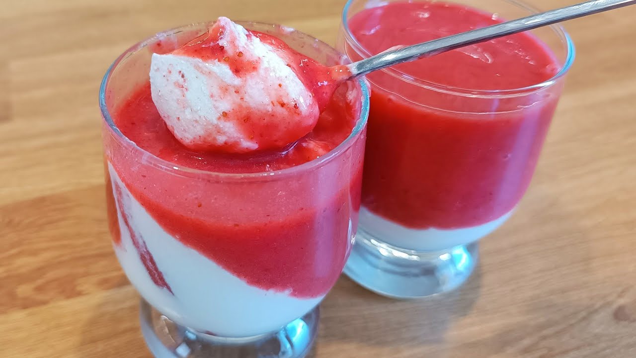 ДИЕТИЧЕСКИЙ ТВОРОЖНЫЙ ДЕСЕРТ с клубникой и бананом