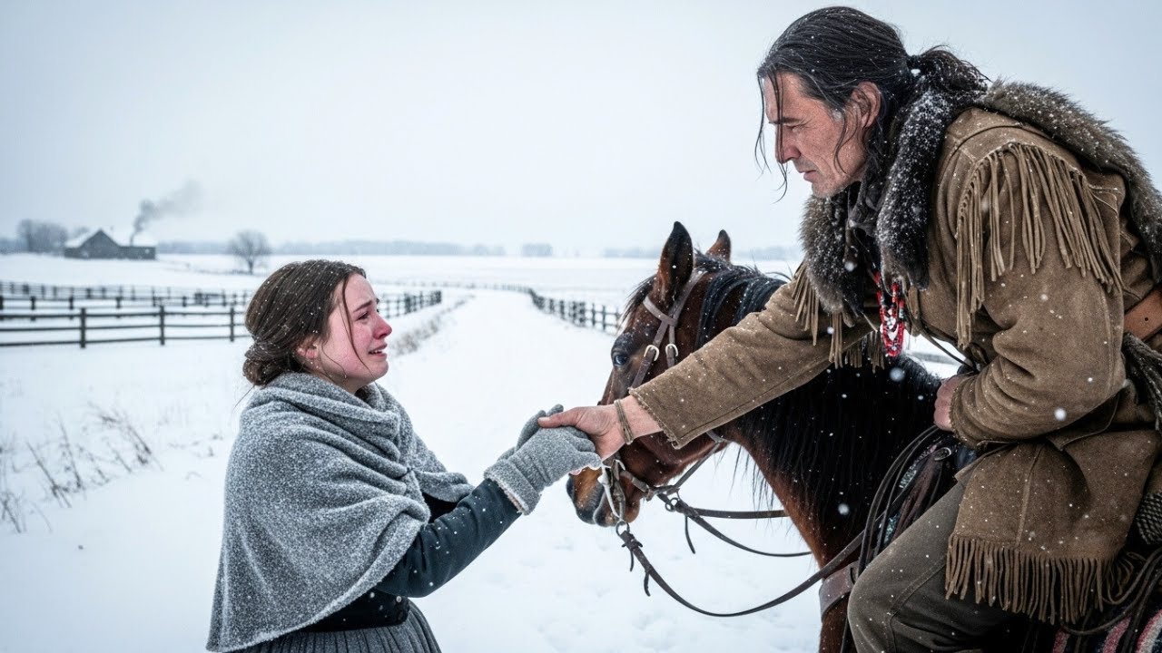 Elle pleurait dans la neige, perdue... L'Apache a dit : 'Tu as un foyer avec moi'