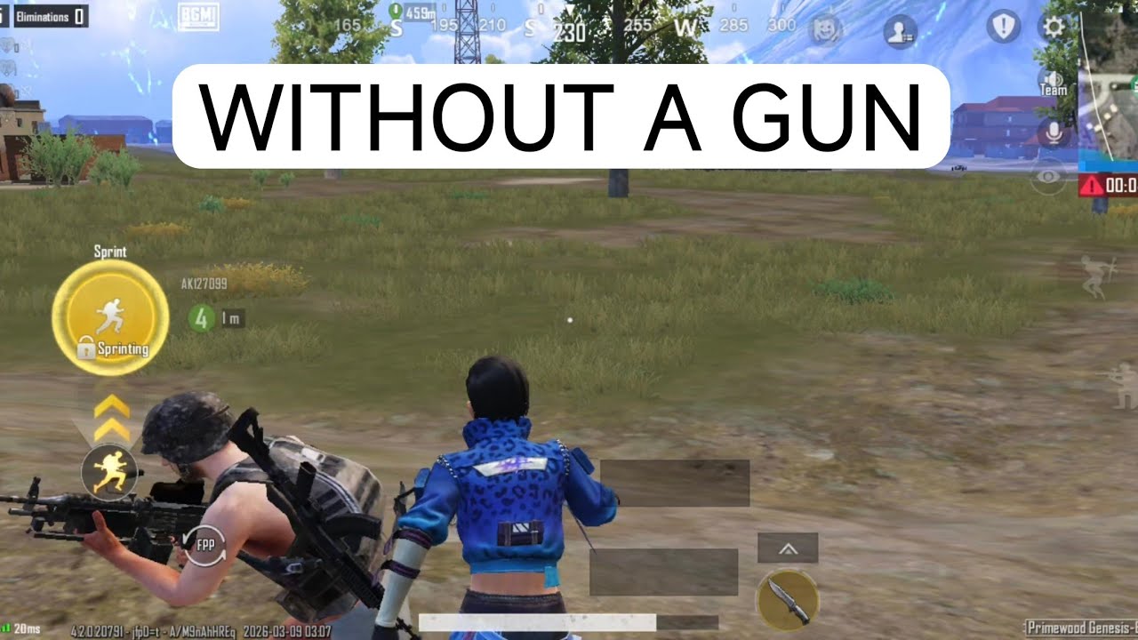 playing bgmi without a gun or anything. #crazy gameplay
