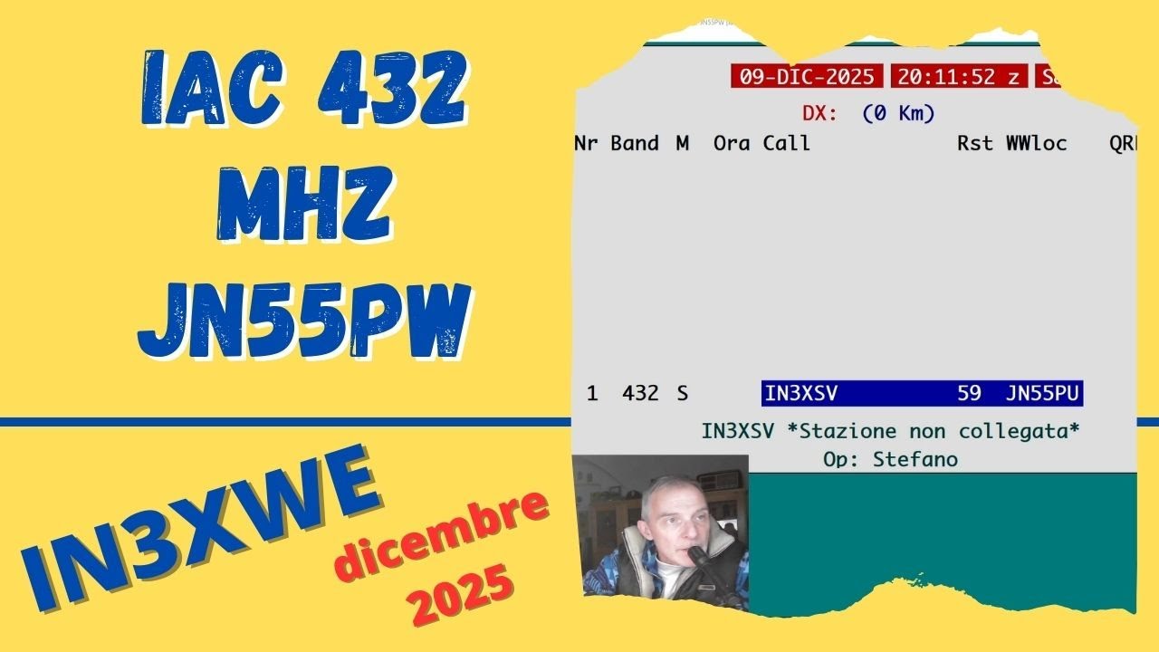I.A.C. 432 MHz da casa - JN55PW - dicembre 2025